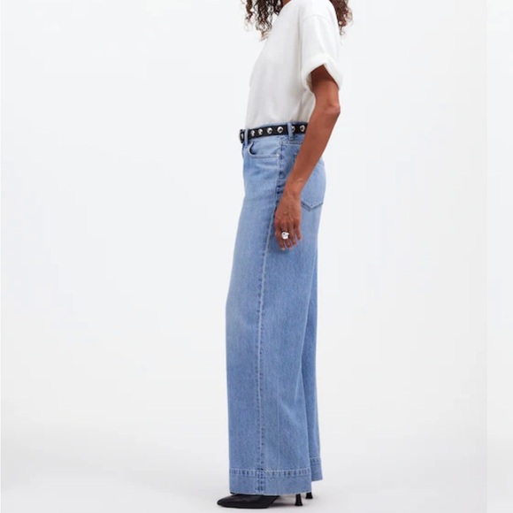 MADEWELL Super Wide Leg Jeans size 25 Lintz Wash 90s - Picture 2 of 12